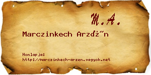 Marczinkech Arzén névjegykártya